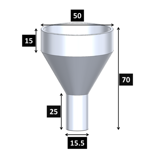 Trichter 3D Modell (STL) für 0,7 Liter Glasflasche